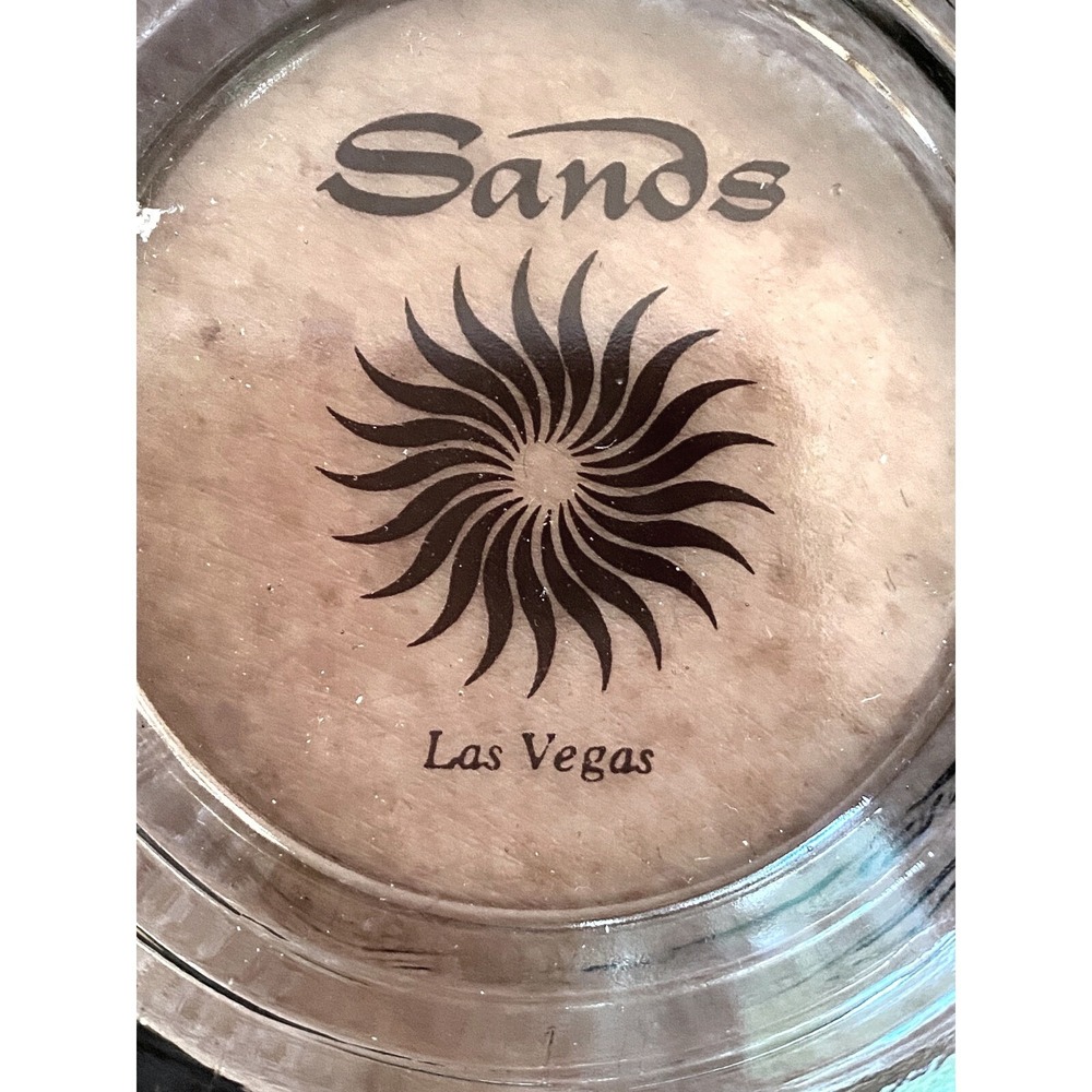 Sands Las Vegas Ashtray Glass‎ Smoked Gray Vintage Hotel Casino Decor